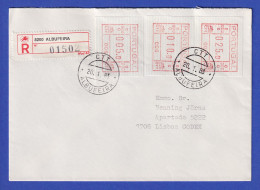 Portugal Frama-ATM 1981 Aut.-Nr. 006 R-Brief Mit 3 ATM Aus OA Und Orts-O 20.1.83 - Viñetas De Franqueo [ATM]