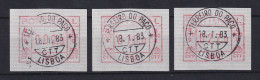 Portugal Frama-ATM 1981 Aut.-Nr. 002 Tastensatz 9-10-27 Vom OA Mit Orts-O  RRR ! - Viñetas De Franqueo [ATM]