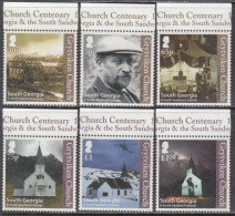 2013 South Georgia Whalers Church Grytviken Complete Set Of 6  MNH - South Georgia