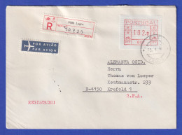 Portugal Frama-ATM 1981 Aut.-Nr. 007  R-Brief Mit ATM Vom OA Und Orts-O 19.1.83 - Vignette [ATM]