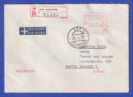 Portugal Frama-ATM 1981 Aut.-Nr. 006  R-Brief Mit ATM Vom OA Und Orts-O 20.1.83 - Machine Labels [ATM]