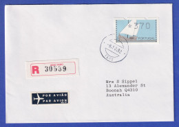 Portugal 1992 ATM Caravelle Wert 370 Auf R-FDC Nach Australien - Vignette [ATM]