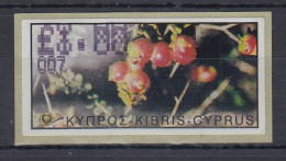 Zypern ATM Wildblumen 2002 Mi.-Nr. 9 Aut.-Nr. 007, Doppeldruck Wert / Testdruck - Altri & Non Classificati