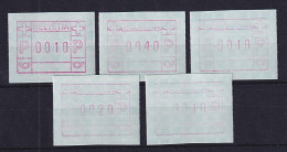 Schweiz FRAMA-ATM Mi-Nr 3.3a Lot 5 ATM Normaler Bis Schwacher Druck ** - Automatic Stamps