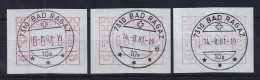 Schweiz FRAMA-ATM Mi-Nr. 3.1b Tastensatz 40-70-80 Gestempelt BAD RAGAZ  - Automatic Stamps