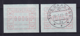 Schweiz FRAMA-ATM Mi-Nr. 3.1b Spätverwendung SAAS FEE 10.3.83 ATM Mit Voll-O /** - Automatic Stamps
