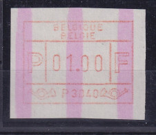 Belgien FRAMA-ATM P3040 Chatelineau Mit ENDSTREIFEN **, Wert 01,00 Bfr.  RRR ! - Autres & Non Classés