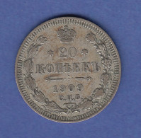 Rußland / Russia Silbermünze 20 Kopeken 1909 - Rusia