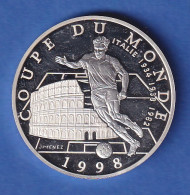 Frankreich 1997 10 Franc Fußball-WM 1998 Ag900/22,2g - Sonstige & Ohne Zuordnung