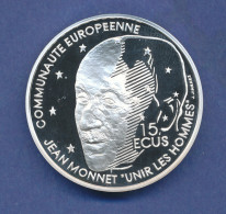 Frankreich 1992 Silbermünze 100 Fr. Jean Monnet, 22,2g Ag900 - Altri & Non Classificati