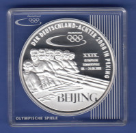 Silbermedaille Olympische Spiele Peking 2008  Deutschland-Achter In Plastikbox - Zonder Classificatie