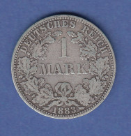 Deutsches Kaiserreich Silber-Kursmünze 1 Mark A 1883 - Altri & Non Classificati