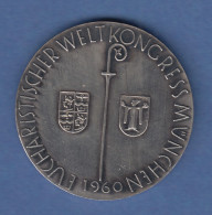 München Eucharisticher Weltkongress 1960 Kreuzigung, Abendmahl Silber-Medaille - Sin Clasificación