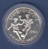 USA 1994 1$ Silber-Gedenkmünze FIFA Fussball-Weltmeisterschaft MS / Stg - Otros & Sin Clasificación