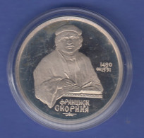 Russland / Sowjetunion 1990 Gedenkmünze 1 Rubel Francisk Skorinja PP - Rusia