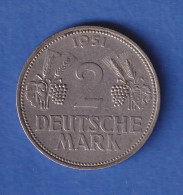 Bundesrepublik Kursmünze 2 Mark  Prägestätte D 1951 - Sonstige & Ohne Zuordnung