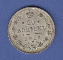 Rußland / Russia Silbermünze 20 Kopeken 1913 - Russia