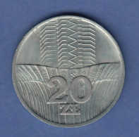 Polen / Polska Gedenkmünze 20 Zloty FAO Getreidefeld Vor Hochhaus Jahr 1973  - Polen