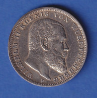 Deutsches Kaiserreich Württemberg Silbermünze 3 Mark König Wilhelm II. 1909 - Andere & Zonder Classificatie