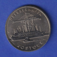 DDR 5 Mark Gedenkmünze 1988 Überseehafen Rostock , Stempelglanz Stg  - Autres & Non Classés