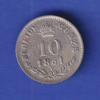 Österreich-Ungarn Kursmünze 10 Kreuzer 1861 V   - Austria