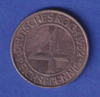 Deutsches Reich Kursmünze 4 Reichspfennig - 1932 D - Altri & Non Classificati