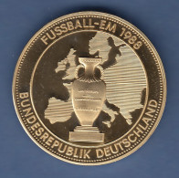 Messing-Medaille Fussball-Europameisterschaft 1988 Pokal / Deutschlandkarte  - Andere & Zonder Classificatie