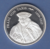Medaille Franz Von Taxis 1459-1517 Fürstentum Thurn Und Taxis, Versilbert - Other & Unclassified