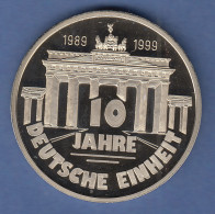 Medaille 10 Jahre Deutsche Einheit 1989-1999 Brandenburger Tor 50 Jahre BRD - Sonstige & Ohne Zuordnung