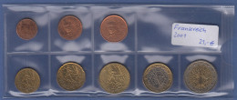 Frankreich EURO-Kursmünzensatz Jahrgang 2001 Bankfrisch / Unzirkuliert - Autres & Non Classés