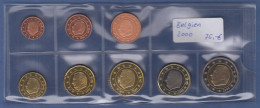 Belgien EURO-Kursmünzensatz Jahrgang 2000 Bankfrisch / Unzirkuliert - Andere & Zonder Classificatie