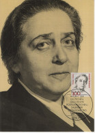 Germany Deutschland 1988 Maximum Card, Therese Giehse, German Actress, Jewish, Film Cinema Movie, Canceled In Bonn - 1981-2000