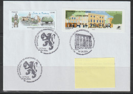 Atm, NABANCO, Pli FDC + 20g, DD 1.29 + Timbre 1.29€. Hotel De Ville, Salon De Provence, 4 Avril 24, Salon De Printemps. - 2010-... Illustrated Franking Labels