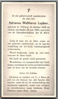 Bidprentje Tilburg (NL) - Luyben Adrianus Waltherus (1892-1961) - Images Religieuses