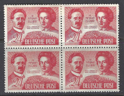 Alemania Zona Sovietica  48 ** MNH. 1948. Bloque De 4 - Nuevos