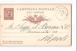 16265 01  CARTOLINA POSTALE POMIGLIANO D'ARCO X NAPOLI 1888 - Interi Postali