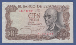 Banknote Spanien 100 Pesetas 1970 Manuel De Falla - Andere & Zonder Classificatie