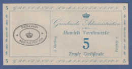 Banknote Grönland Administration Handels Vaerdimaerke 5 Skilling  Kassenfrisch ! - Autres - Europe