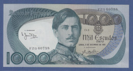 Banknote Portugal 1000 Escudos 1981 Dom Pedro V. , Eisenbahn Kfr. - Portugal