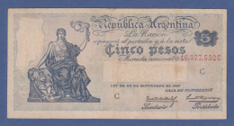 Banknote Argentinien 5 Pesos 1897 - Autres - Amérique