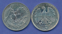 Bundesrepublik 5DM Gedenkmünze 1984, Deutscher Zollverein - 5 Mark