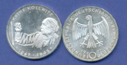 Bundesrepublik 10DM Silber-Gedenkmünze 1992, 125. Geburtstag Käthe Kollwitz - 10 Marcos