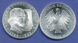 Bundesrepublik 10DM Silber-Gedenkmünze 1994, Johann Gottfried Herder - 10 Marcos