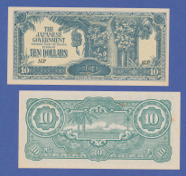 Banknote Malaya Japanische Besetzung 1942-44, 10 Dollar In Guter Erhaltung !  - Cina
