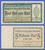 Banknote Bayern 1923, 5 Millionen Mark In Guter, Kassenfrischer Erhaltung !  - [11] Local Banknote Issues