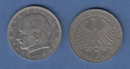 Bundesrepublik Kursmünze 2 Mark Max Planck 1958 G - Andere & Zonder Classificatie