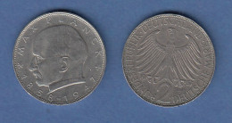 Bundesrepublik Kursmünze 2 Mark Max Planck 1957 J - Sonstige & Ohne Zuordnung