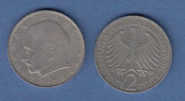 Bundesrepublik Kursmünze 2 Mark Max Planck 1958 F - Andere & Zonder Classificatie