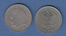 Bundesrepublik Kursmünze 2 Mark Max Planck 1963 F - Altri & Non Classificati