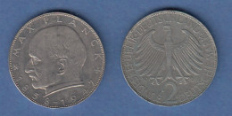 Bundesrepublik Kursmünze 2 Mark Max Planck 1960 D - Otros & Sin Clasificación